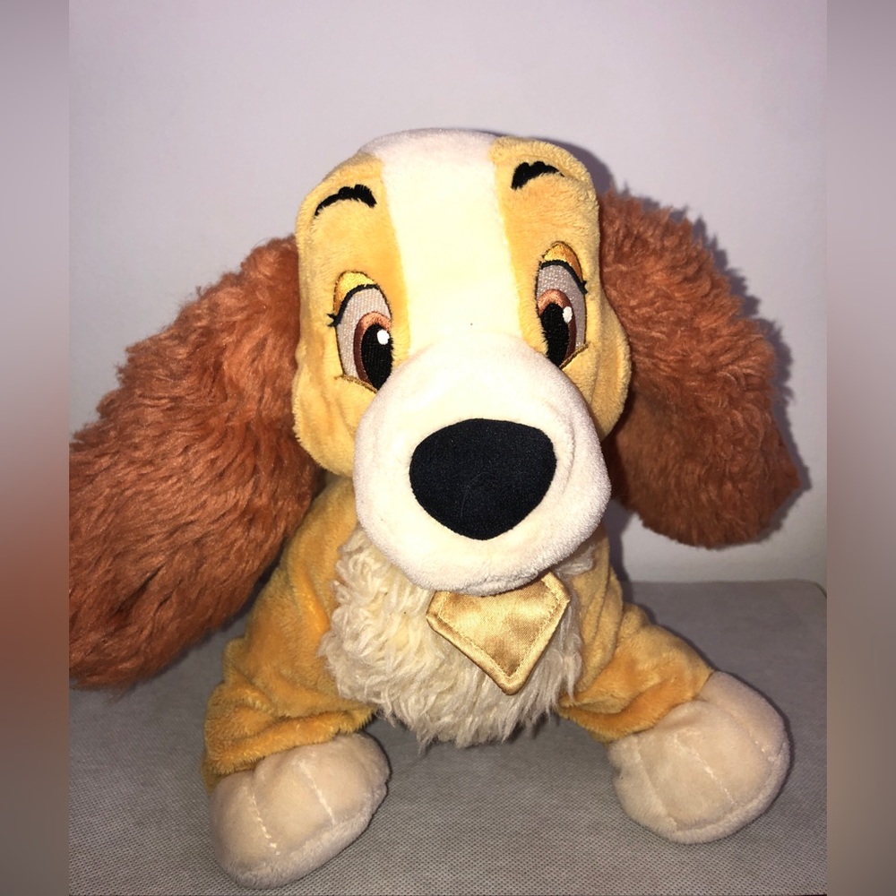 Disney Store Lady & the Tramp Dog 14" Plush Soft Toy Stuffed Animal
